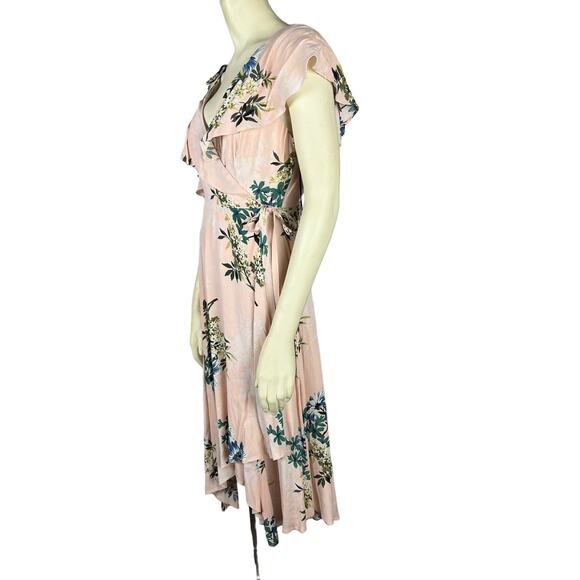 Astr the Label NWT New Pink Floral Wrap Dress sz Small - Picture 10 of 16
